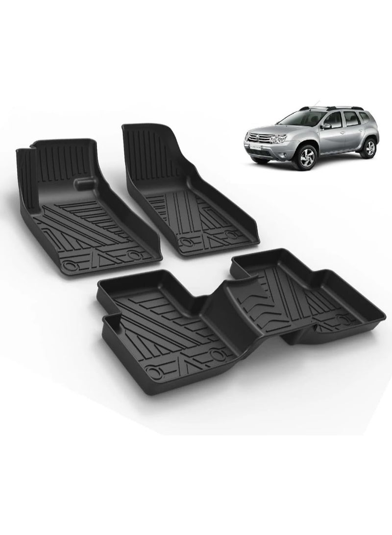 دواسات أرضية سيارة من خامة TPE – عملية وسهلة التنظيف – مناسبة لرينو داستر (2010–2017) - Image 1